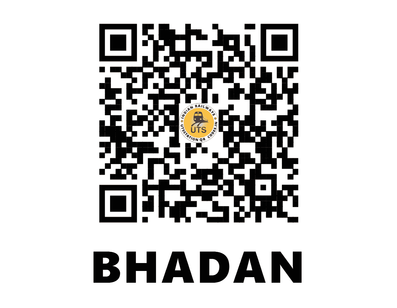 UTS QR Code for BHADAN - BDN (NC - UTTAR PRADESH)